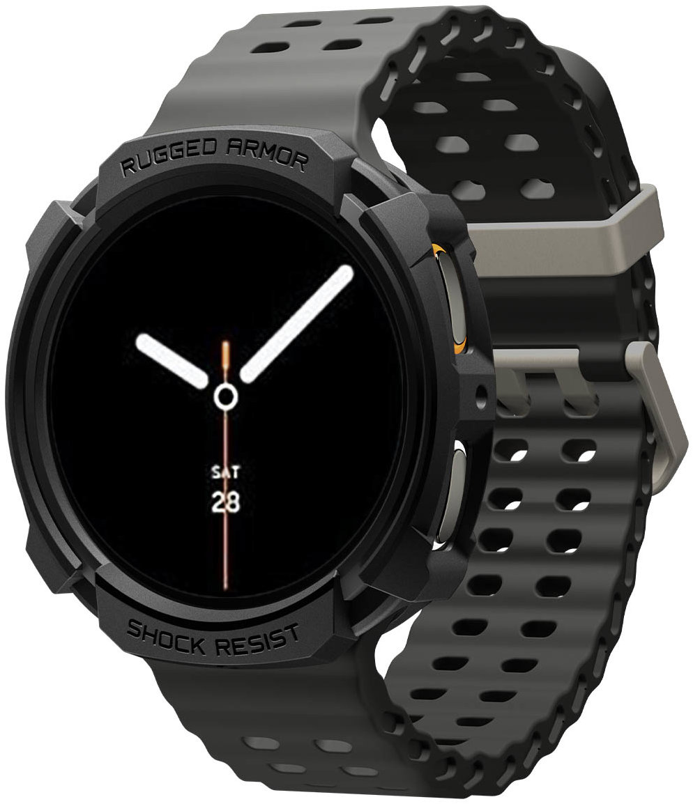 Spigen Rugged Armor Matte Black Samsung Galaxy Watch 8 (44mm)