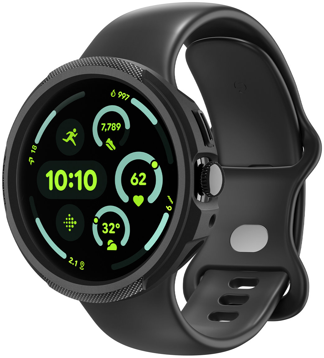 Spigen Liquid Air + Stand, Matte Black Google Pixel Watch 4 41mm