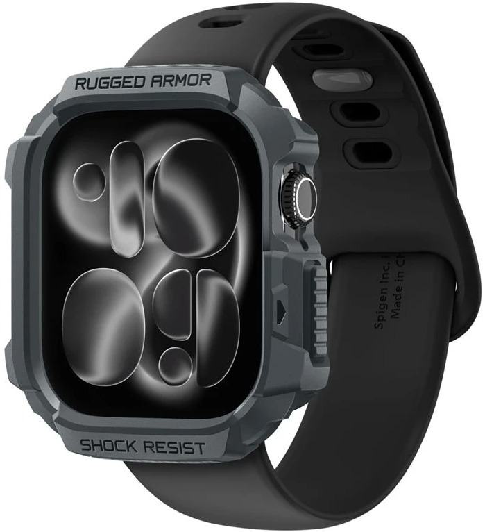 Spigen Rugged Armor 2 Apple Watch 11 46mm Dark Gray