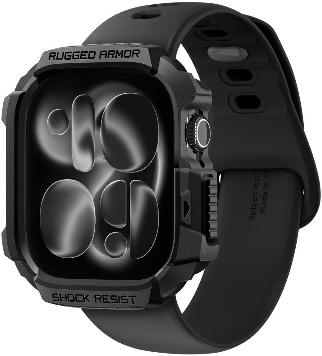 Spigen Rugged Armor 2 Matte Apple Watch 11 46mm Black