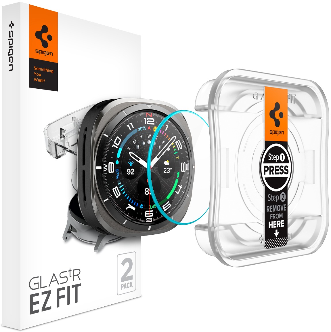 Spigen Glass tR EZ Fit 2 Pack Transparency Samsung Galaxy Watch Ultra