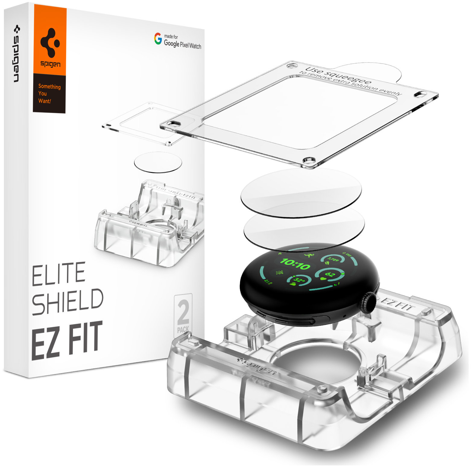 Spigen EliteShield EZ Fit 2 Pack Google Pixel Watch 4/3