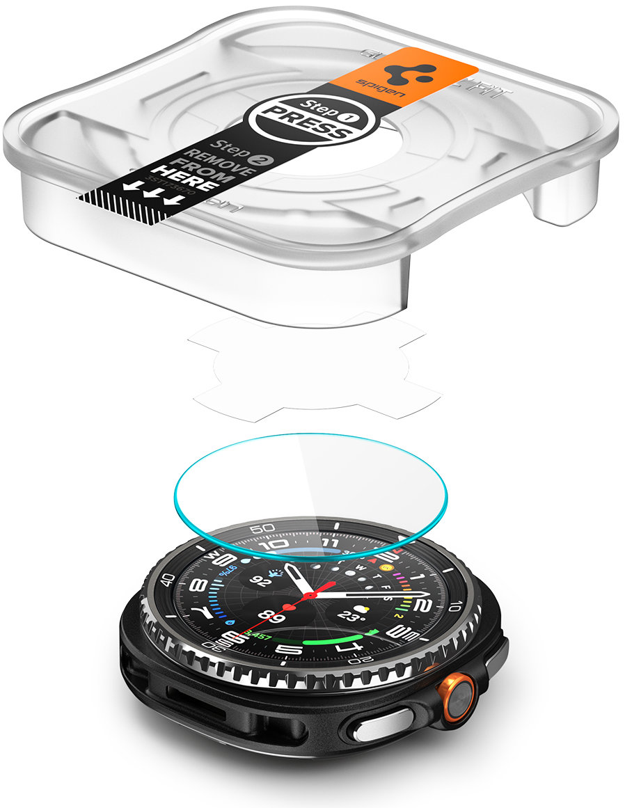 Spigen Glass tR EZ Fit 2 Pack Transparency Samsung Galaxy Watch 8 Classic