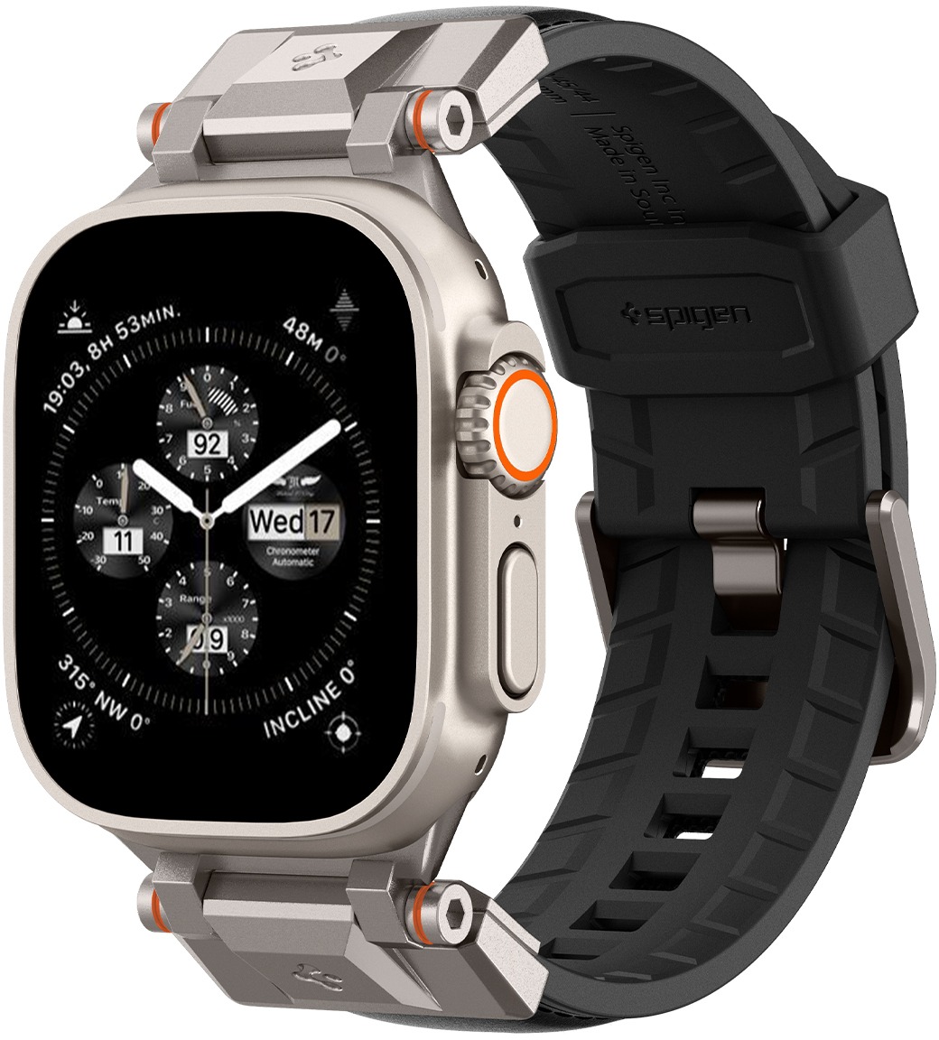 Spigen DuraPro Armor PU Black AW Ultra 2/1 49mm / 9/8/7 45mm / SE/6/5/4 44mm / 3/2/1 42mm