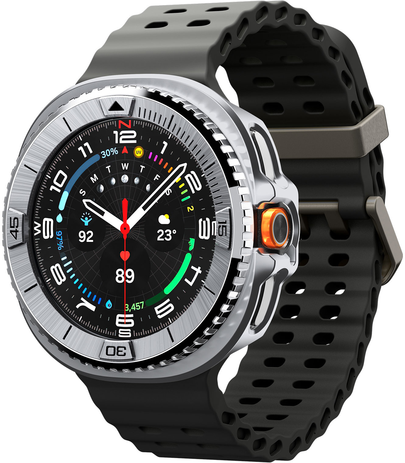 Spigen Bezel Tune Pro Pilot Samsung Galaxy Watch 8 Classic 46mm Silver