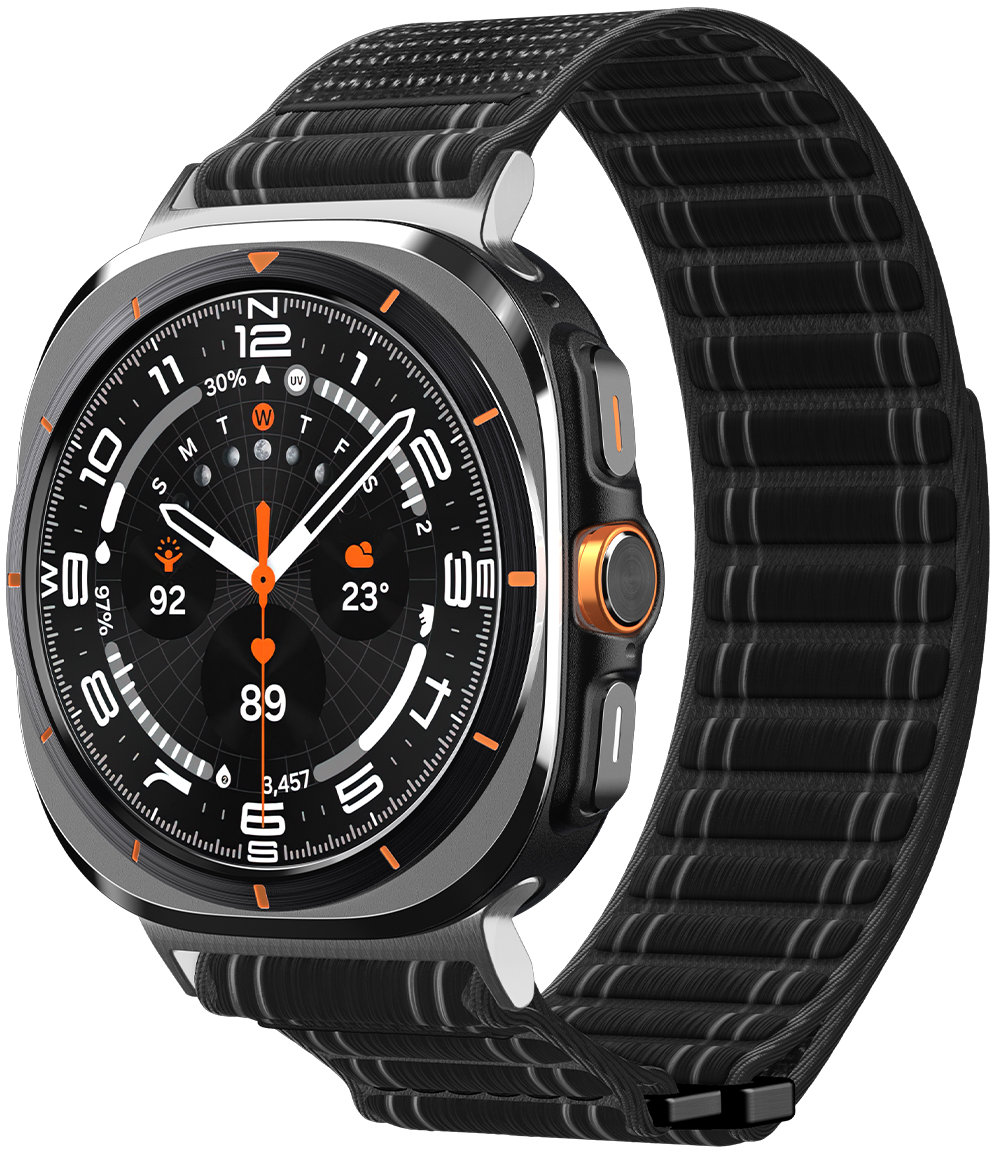 Spigen Fabric Band Hook And Loop Samsung Galaxy Watch Ultra 47mm Black