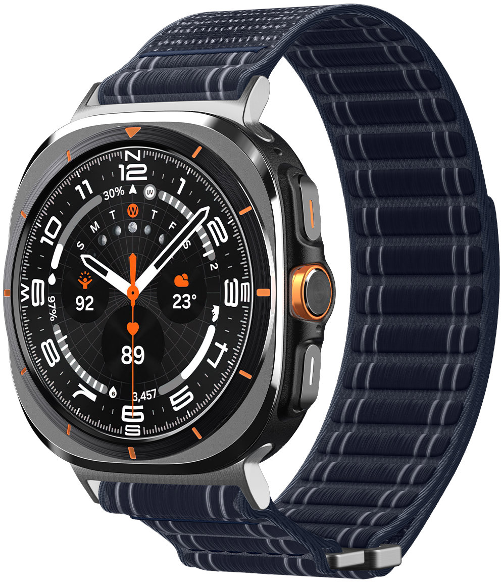 Spigen Fabric Band Hook And Loop Samsung Galaxy Watch Ultra 47mm Navy
