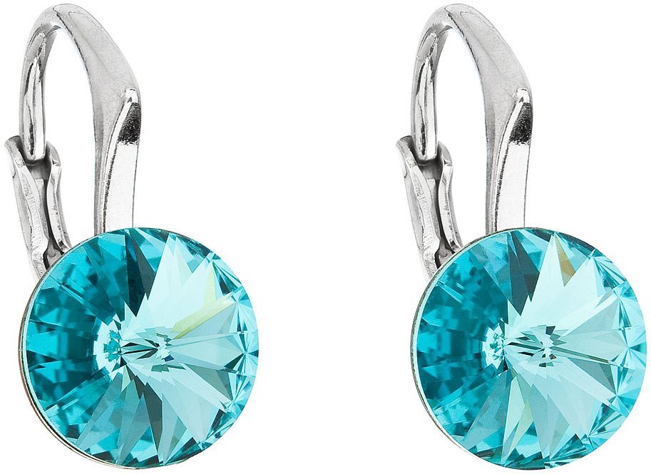 EVOLUTION GROUP 31229.3 lt. turquoise dekorovaná krystaly Swarovski® (Ag 925/1000, 1,6 g)