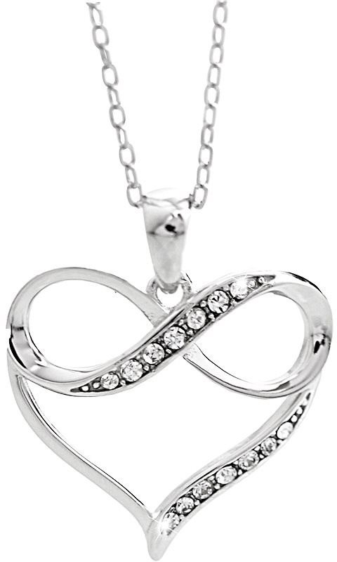 JSB Bijoux Srdce infinity se Swarovski Crystals 92300398cr (Ag925/1000, 2,59g)