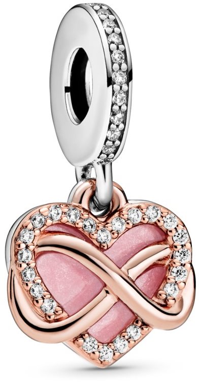 PANDORA Moments People 788878C01 Visací Třpytivé srdce s nekonečnem (Ag925/1000, 2,4 g)
