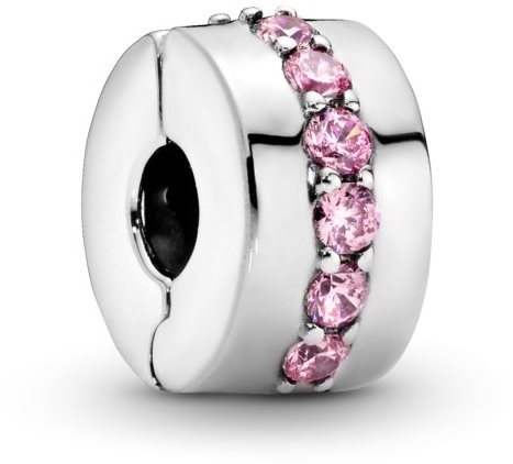 PANDORA Moments Colours 791972PCZ Klipový Růžová třpytivá řada (Ag925/1000, 2,8 g)