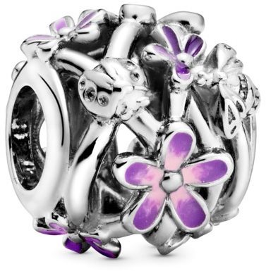 PANDORA Moments Garden 798772C02 Děrovaný Fialová sedmikráska (Ag925/1000, 2,3 g)