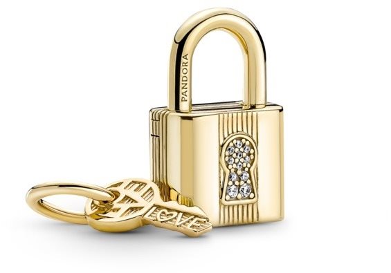 PANDORA Moments 760088C01 Visací zámek s klíčem