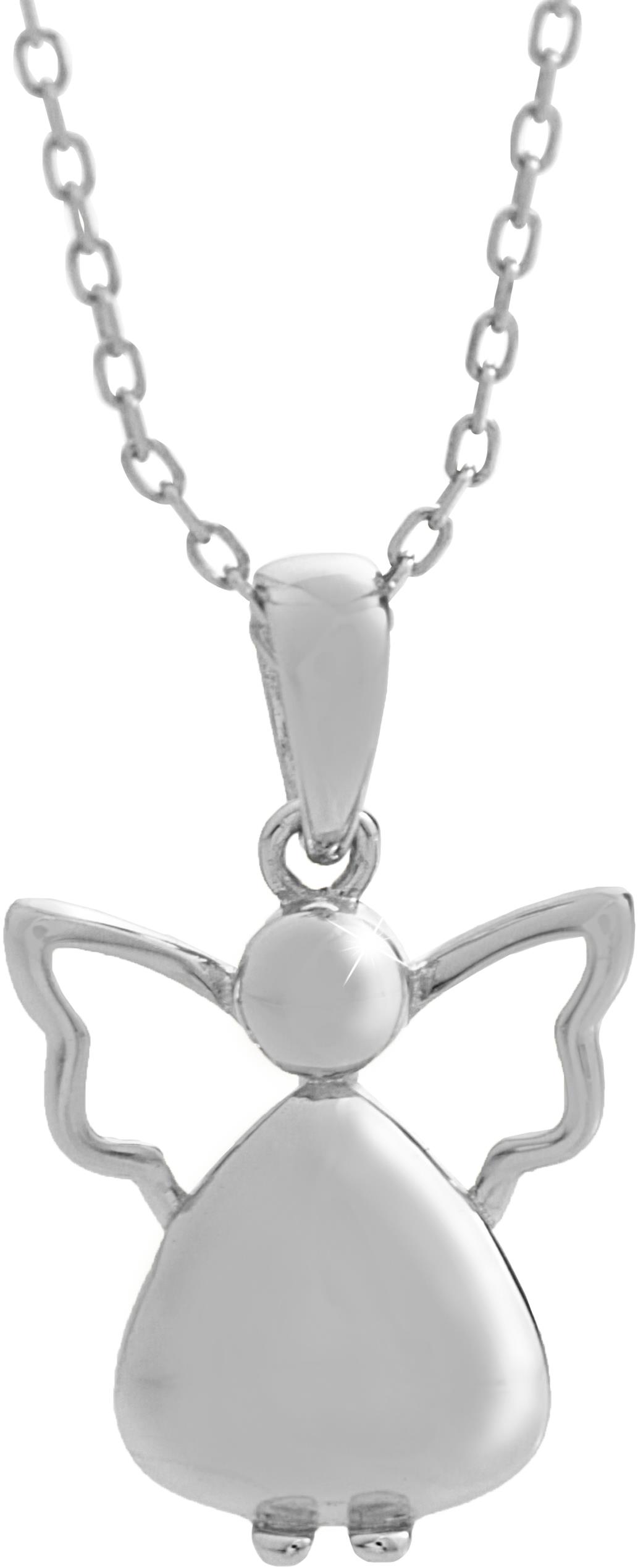 JSB Bijoux Stříbrný náhrdelník baculatý andílek bez krystalů (Stříbro 925/1000)