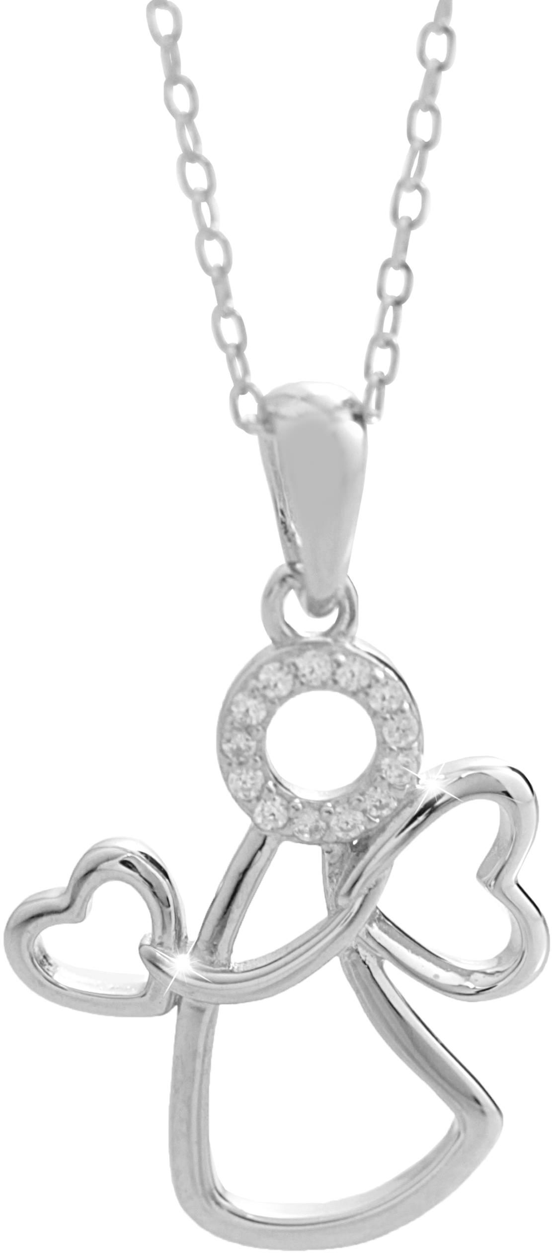 JSB Bijoux Andílek dutý s kubickými zirkony 92300437cr (Ag925/1000, 2,5 g)