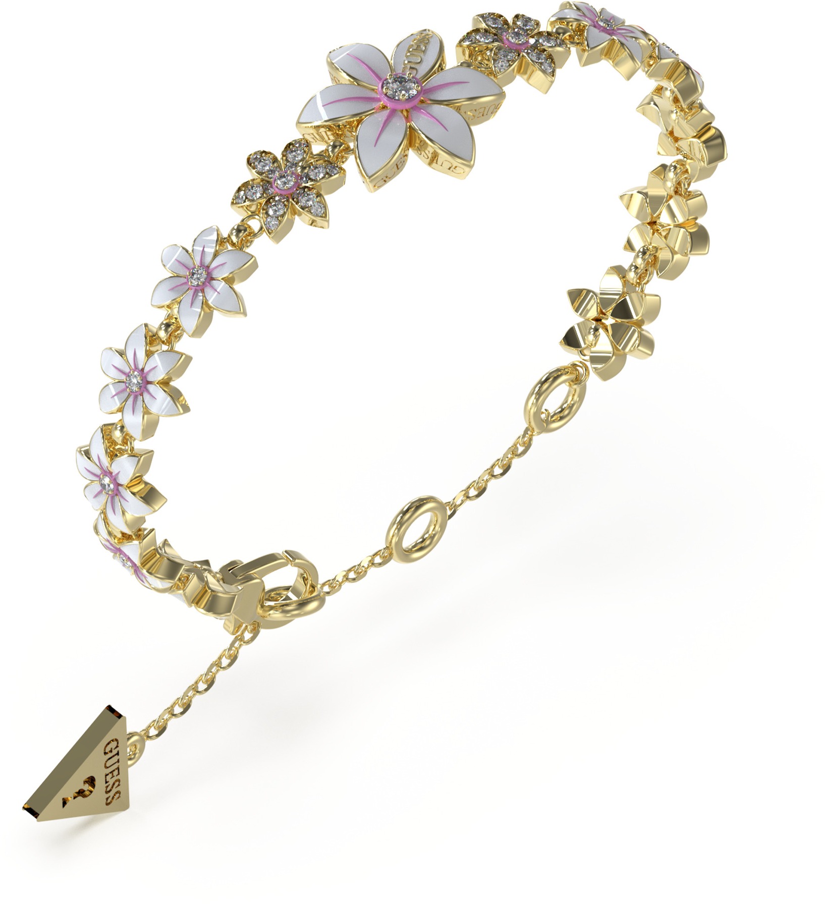 GUESS Náramek White Lotus JUBB04128JWYGWHS
