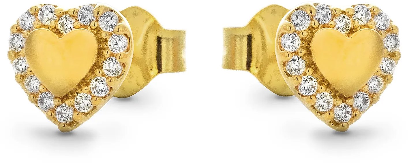 PANDORA Náušnice 264363C01 srdíčková aureola