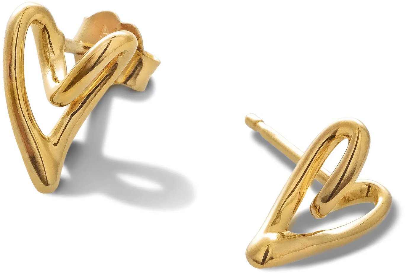 PANDORA Náušnice 264393C00 Srdce s organickým tvarem