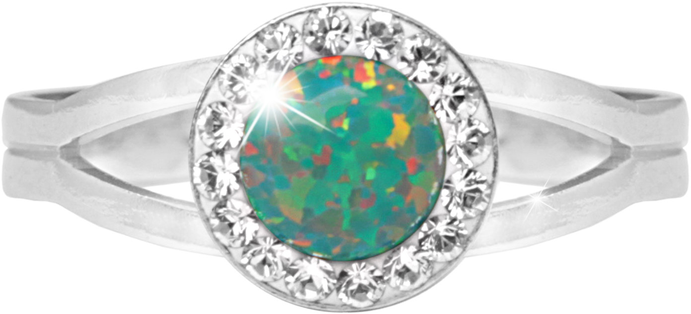 JSB Bijoux Opálek s křišťálovými kameny Swarovski Mix Green 92700040mixgr (Ag925/1000, 2,08 g)