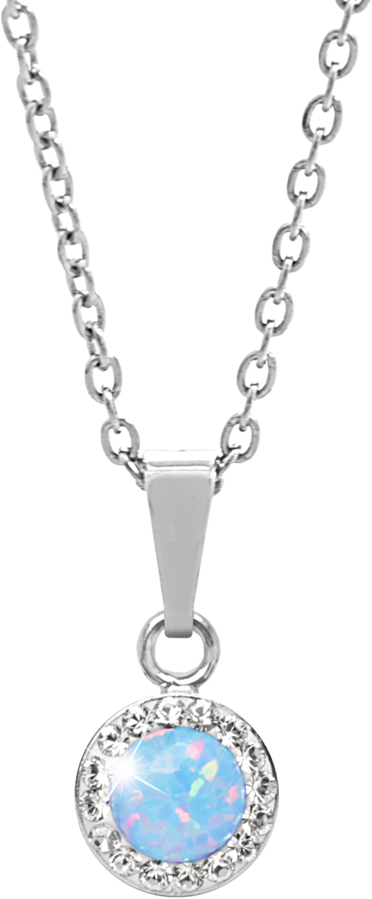 JSB Bijoux Opálek s křišťálovými kameny Swarovski Light Blue 92300040l-bl (Ag925/1000, 1,86 g)