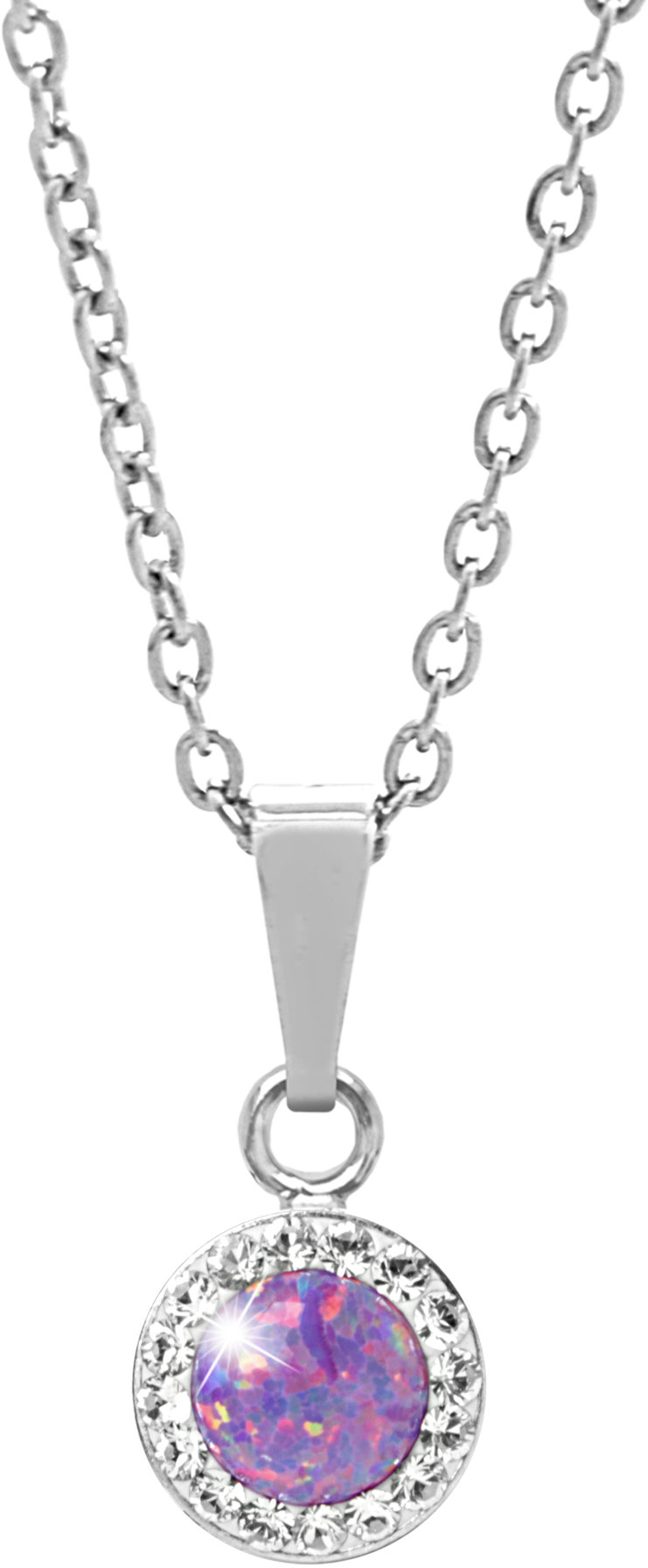 JSB Bijoux Opálek s křišťálovými kameny Swarovski Violet 92300040vio (Ag925/1000, 1,86 g)