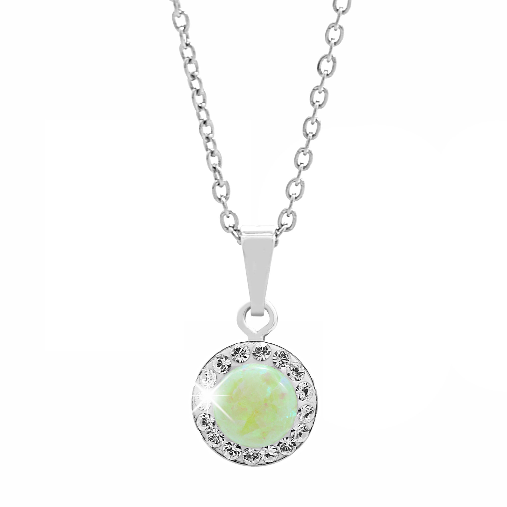 JSB Bijoux Opálek s křišťálovými kameny Swarovski Green 92300040gr (Ag925/1000, 1,86 g)