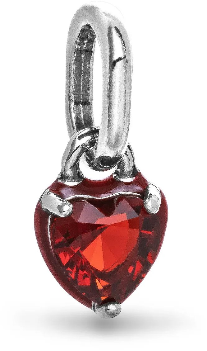 PANDORA Korálek 793042C05 Visací mini červené srdce