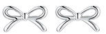 LUCA BARRA Bow Steel Earrings