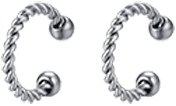 LUCA BARRA Steel Ear Cuff
