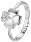LUCA BARRA Ring With Heart And White Zircons Size S