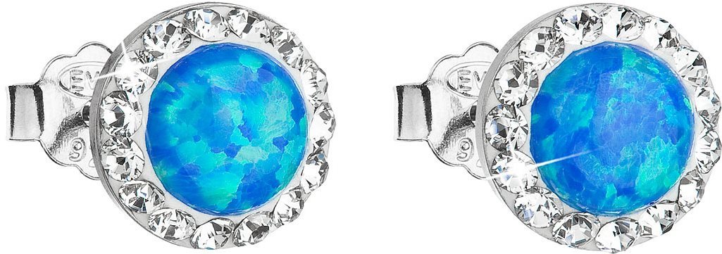 EVOLUTION GROUP 31217.1 & blue s.opal dekorovaná krystaly Preciosa® (Ag 925/1000, 0,8 g)