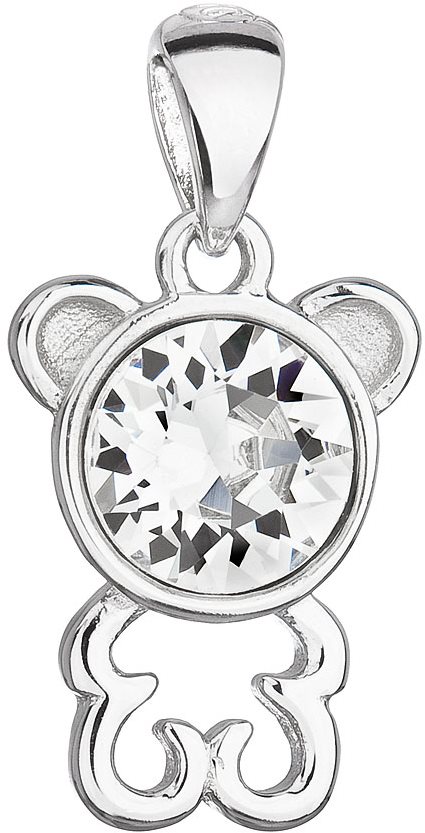 EVOLUTION GROUP 34229.1 medvídek, dekorovaný krystaly Swarovski® (Ag925/1000, 1 g, bílý)