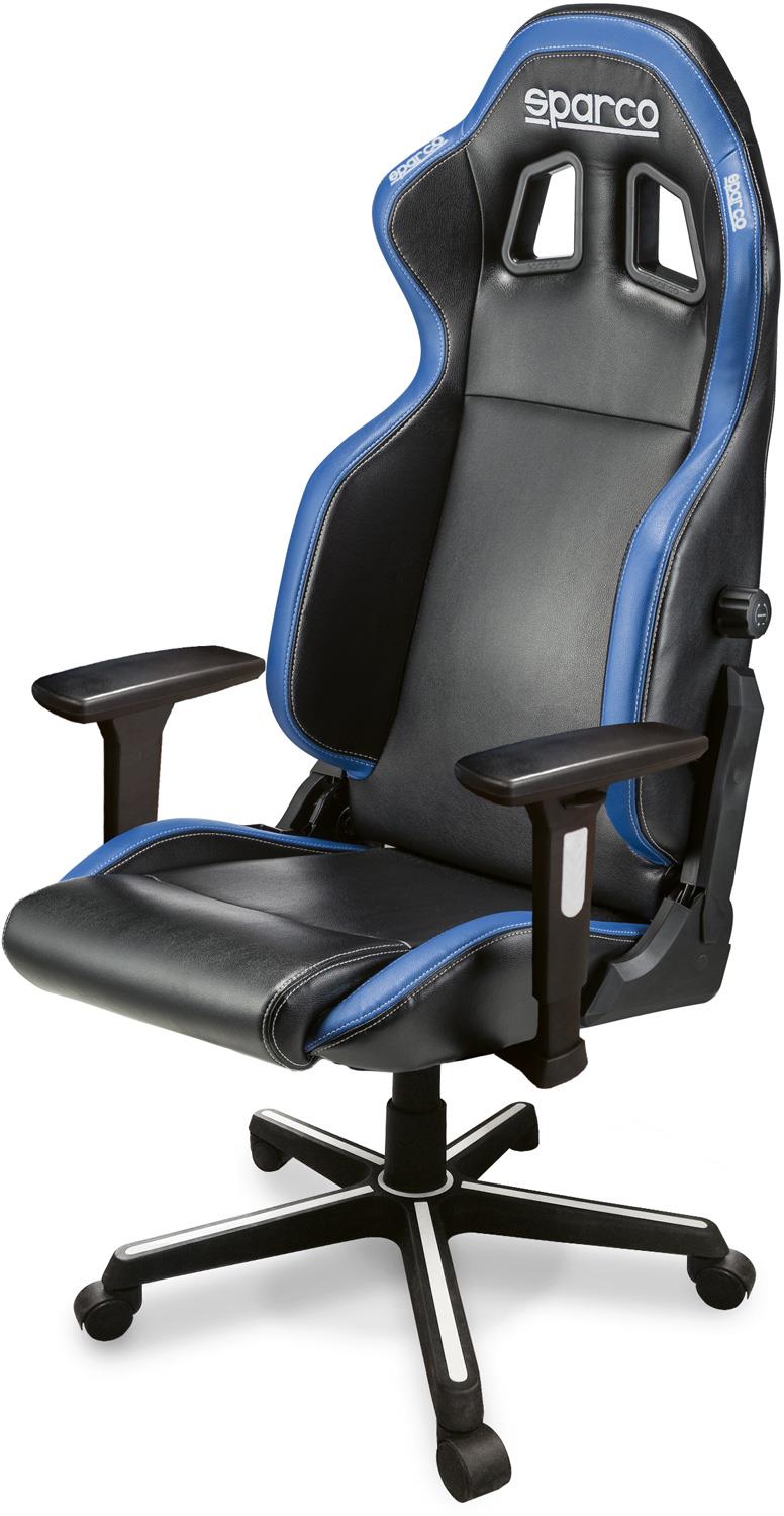 Herní židle Sparco Icon černo-modrá s ergonomickým designem