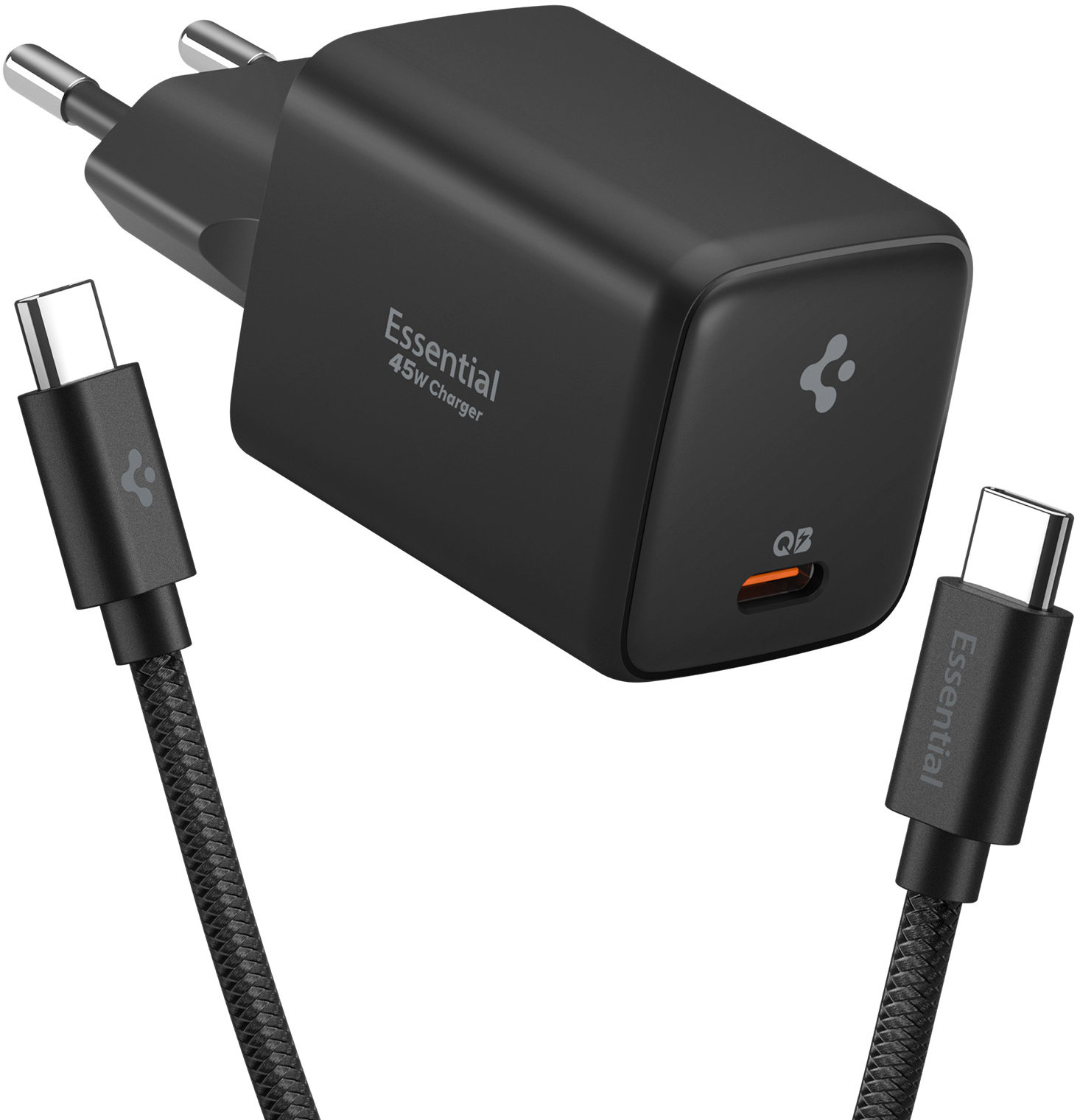 Spigen Essential 45W Wall Charger EE451EU Black