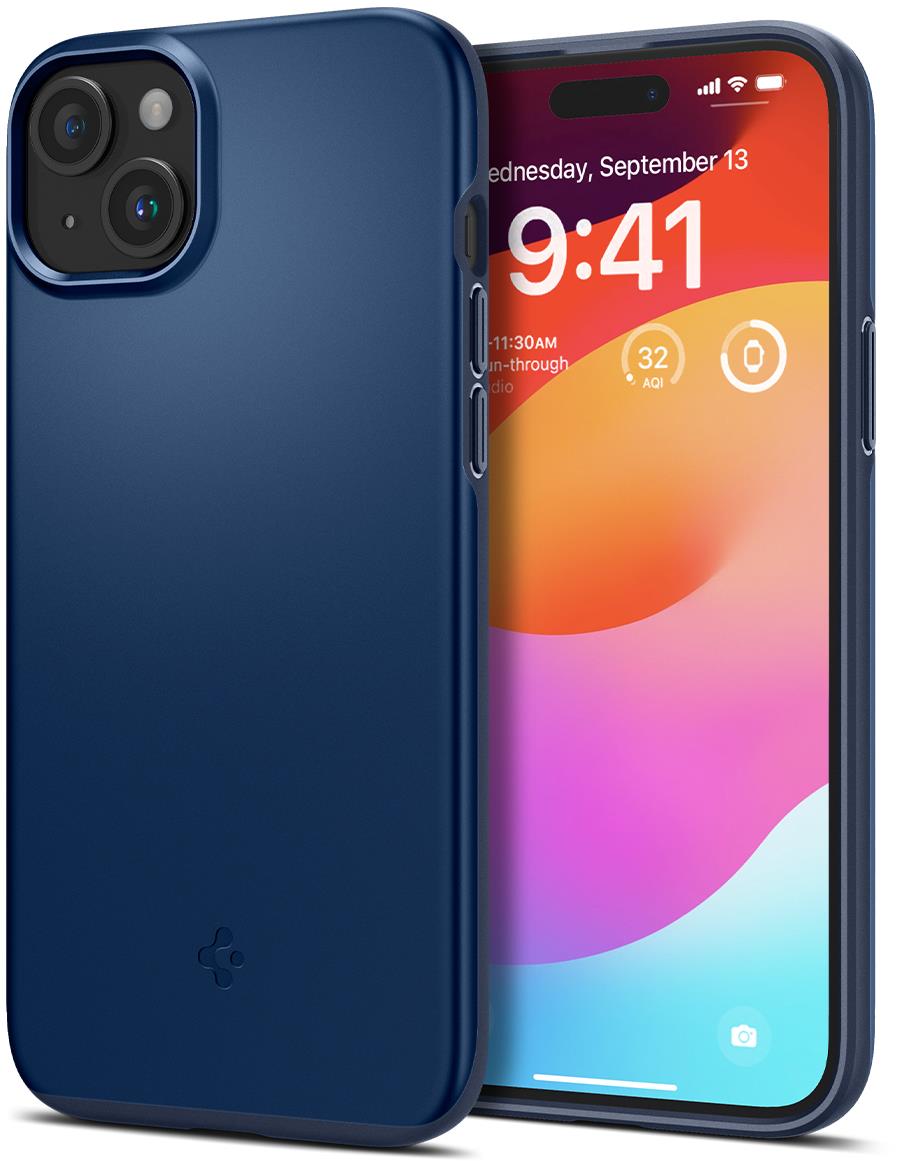 Spigen Thin Fit Navy Blue iPhone 15 Plus