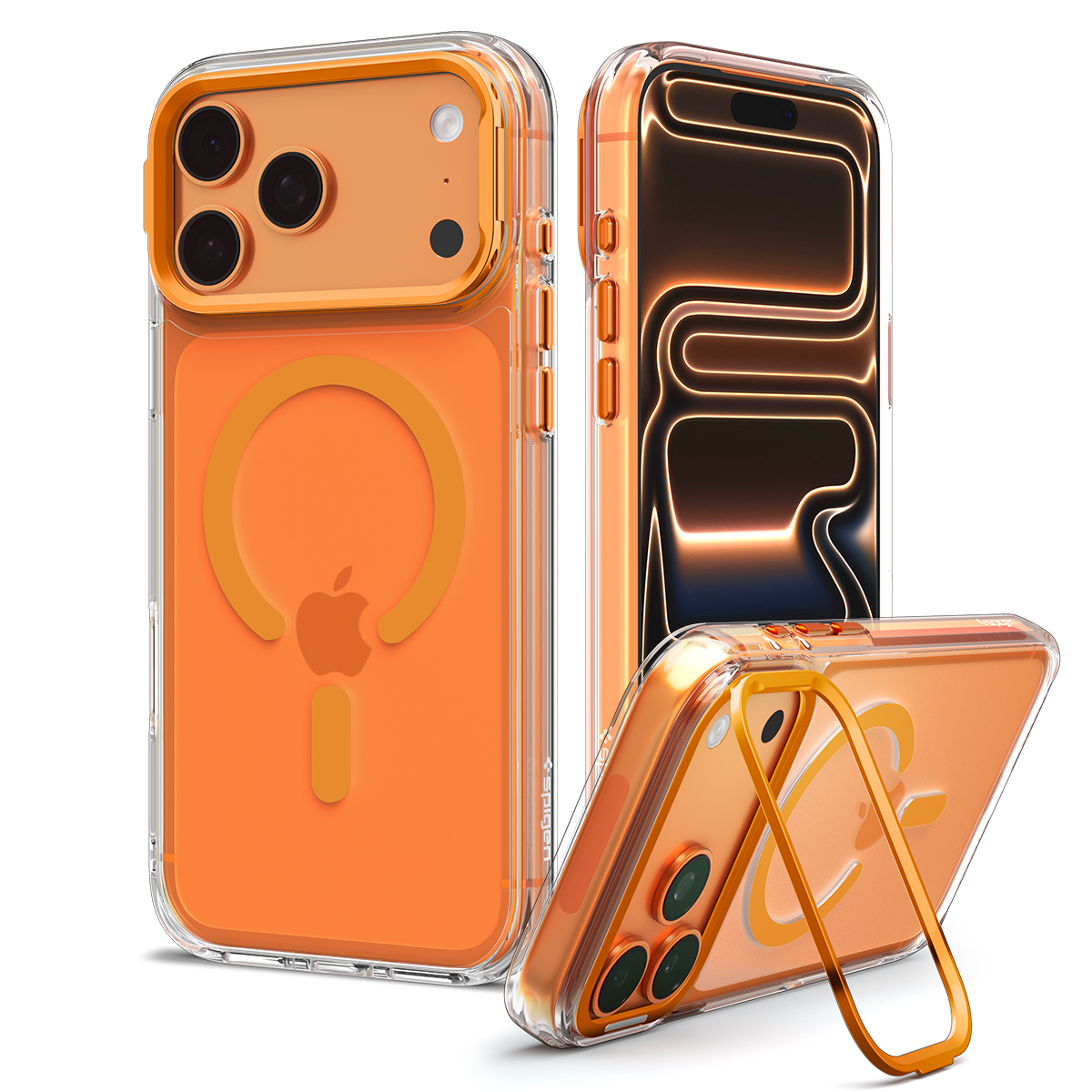 Spigen Ultra Hybrid Optik S MagSafe Clear Orange iPhone 18 Pro/17 Pro