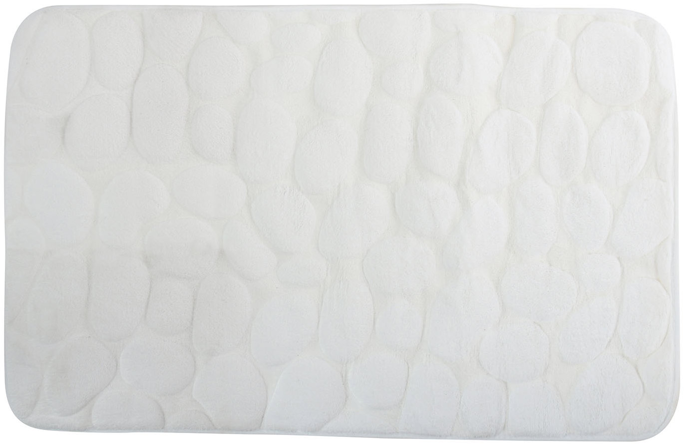 MSV Koupelnová předložka Pebbles 40 × 60 cm bílá