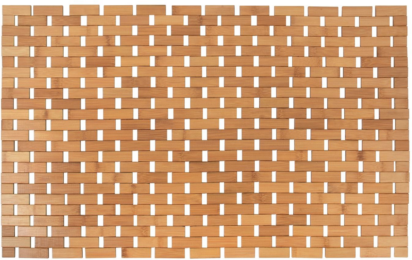 MSV Koupelnová bambusová předložka 50 × 80 cm hnědá