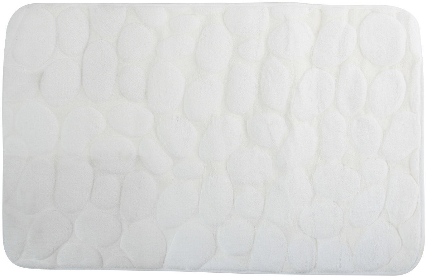 MSV Koupelnová předložka Pebbles 50 × 80 cm bílá