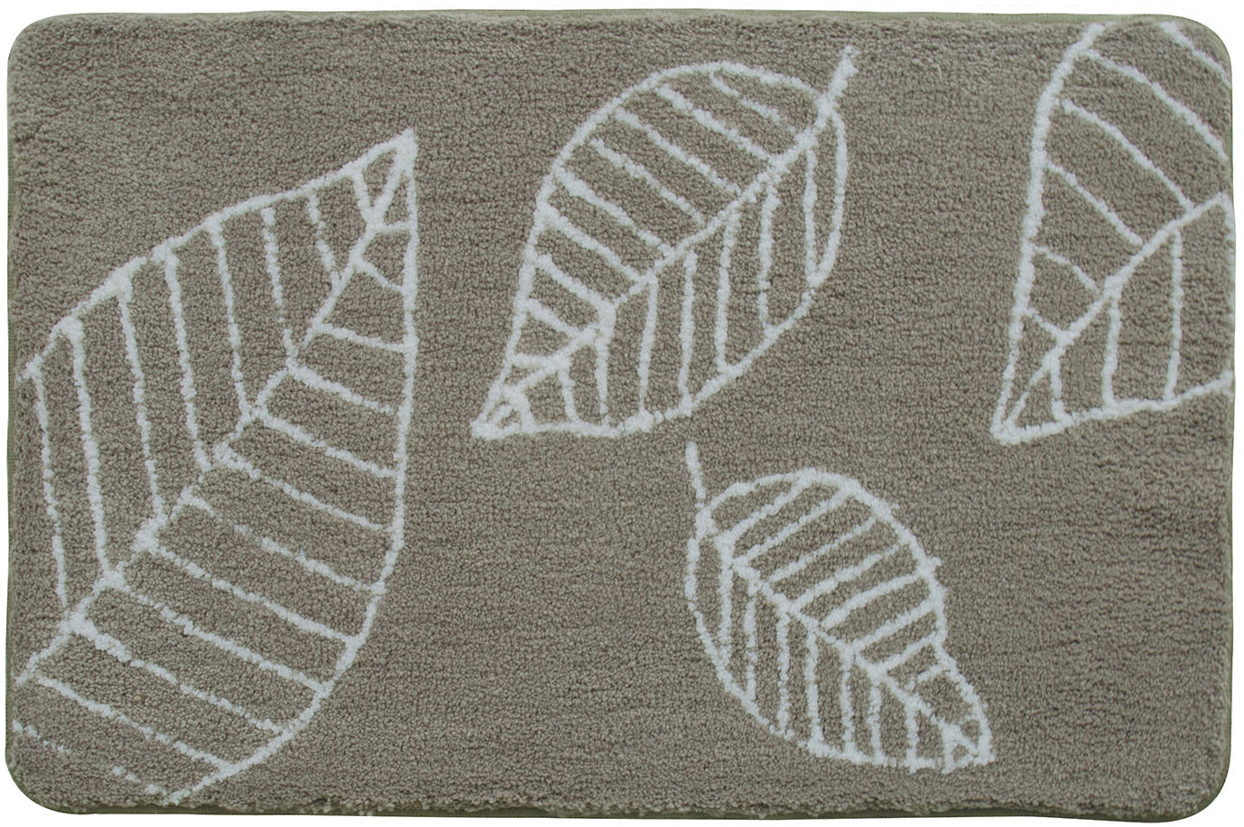 Spirella Koupelnová předložka Leaf 60 × 90 cm šedá