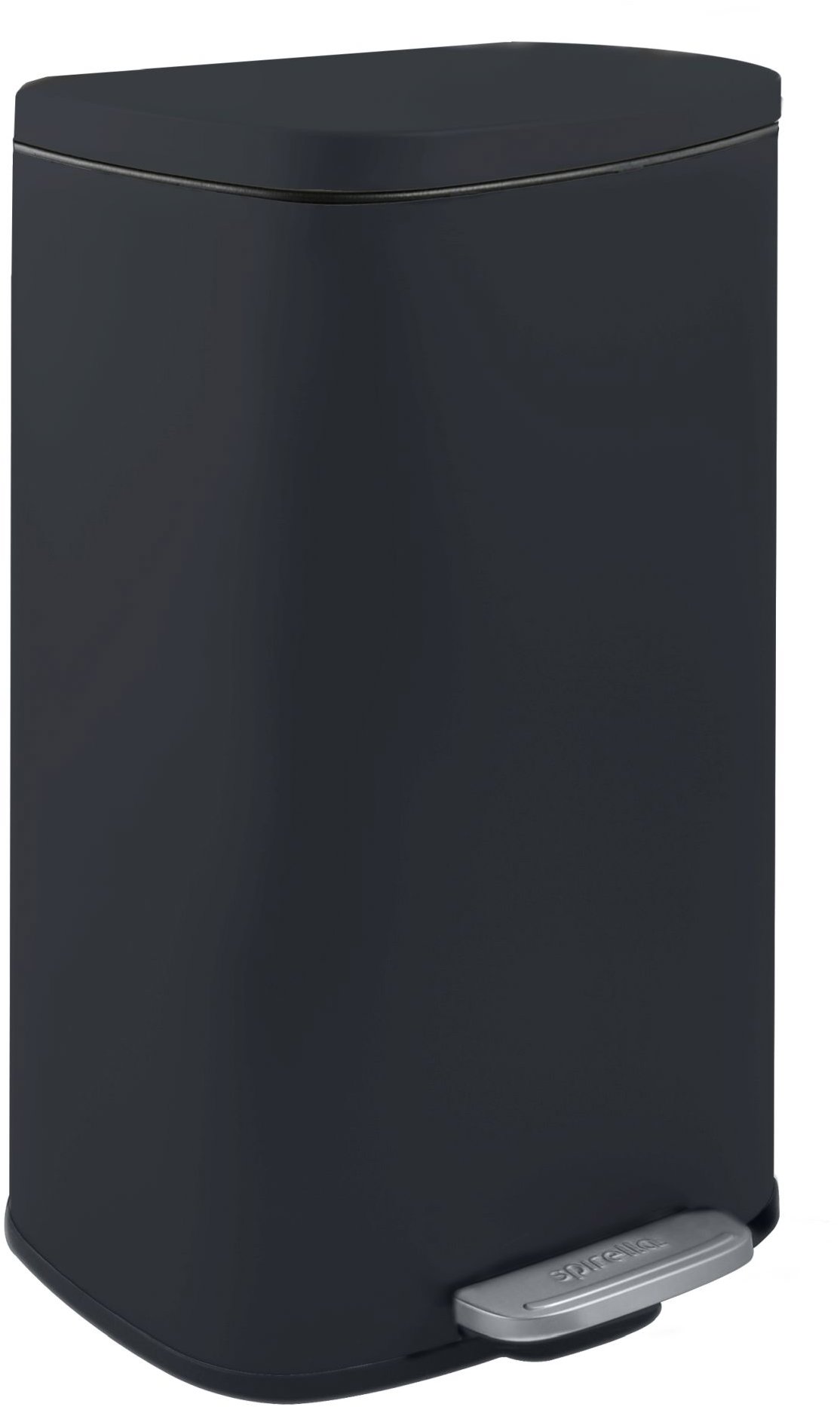 Spirella pedálový odpadkový koš Akira, matný černý, ocel, soft-close, 30 l