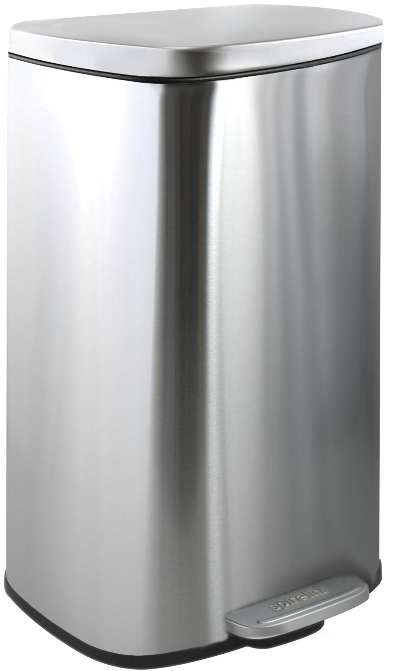 Spirella pedálový odpadkový koš Akira, kartáčovaná nerez ocel, soft-close, 50 l