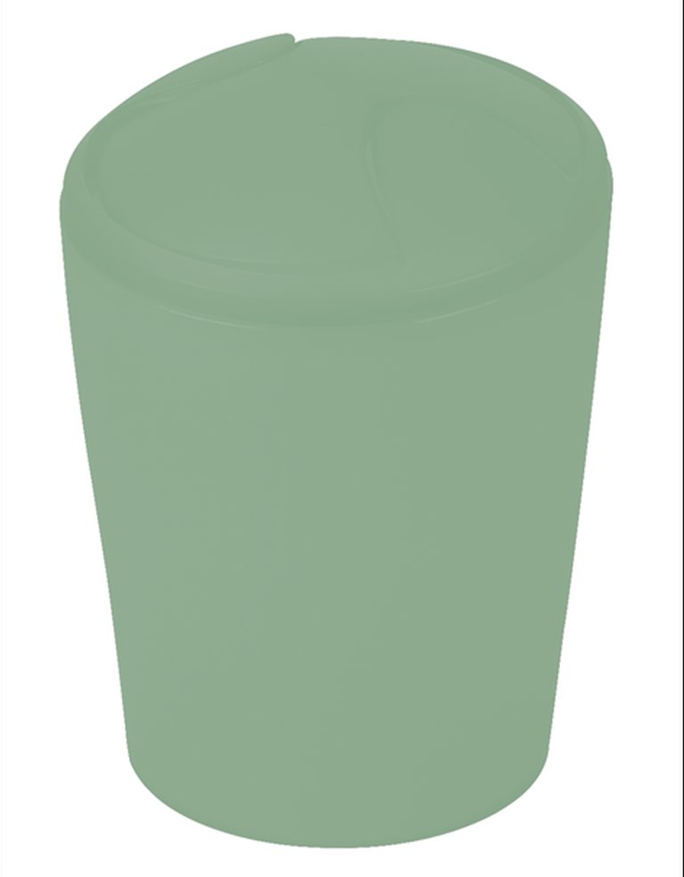 Spirella výklopný odpadkový koš Move, bazalkově zelený, plast, 5 l