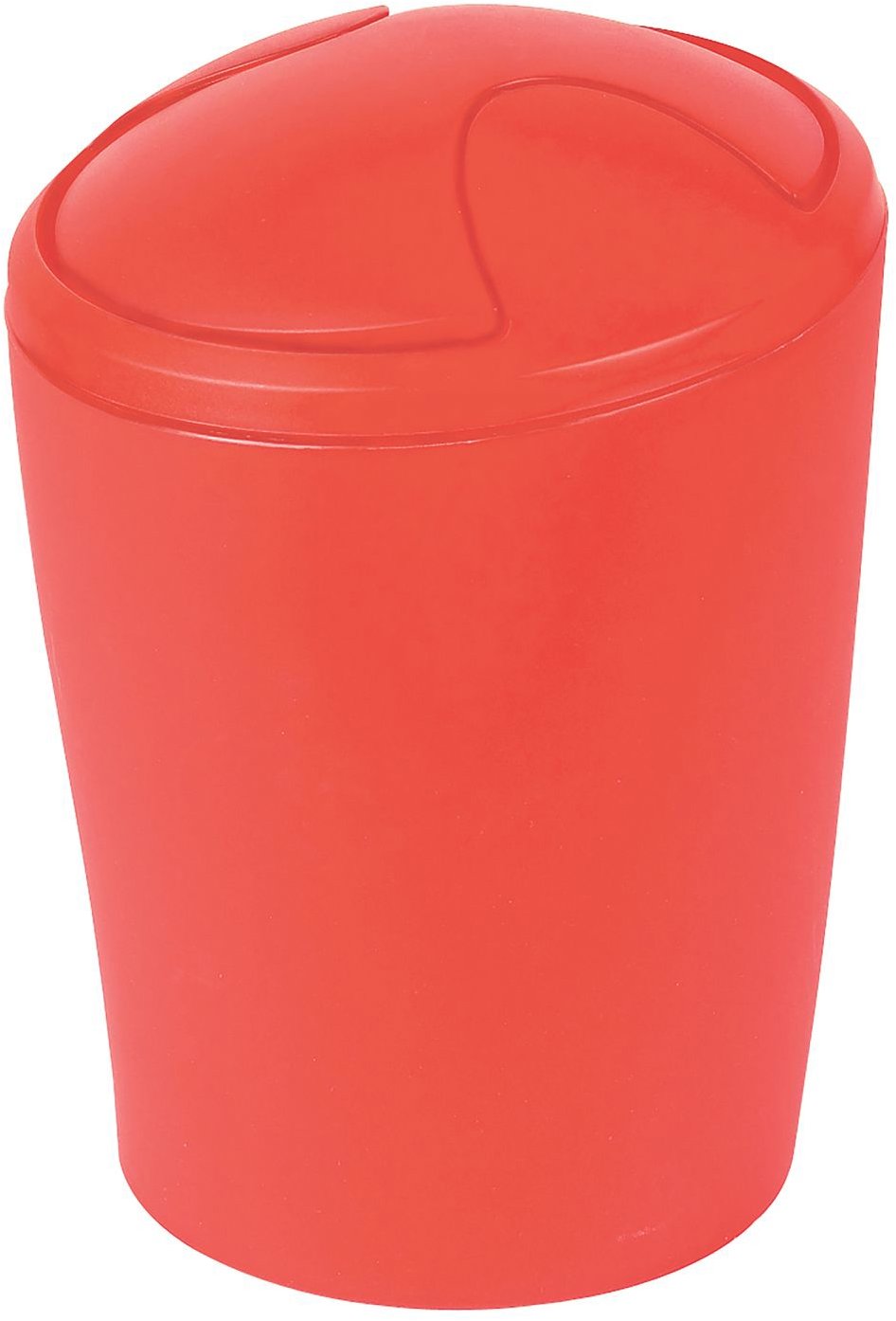 Spirella výklopný odpadkový koš Move, červený, plast, 5 l