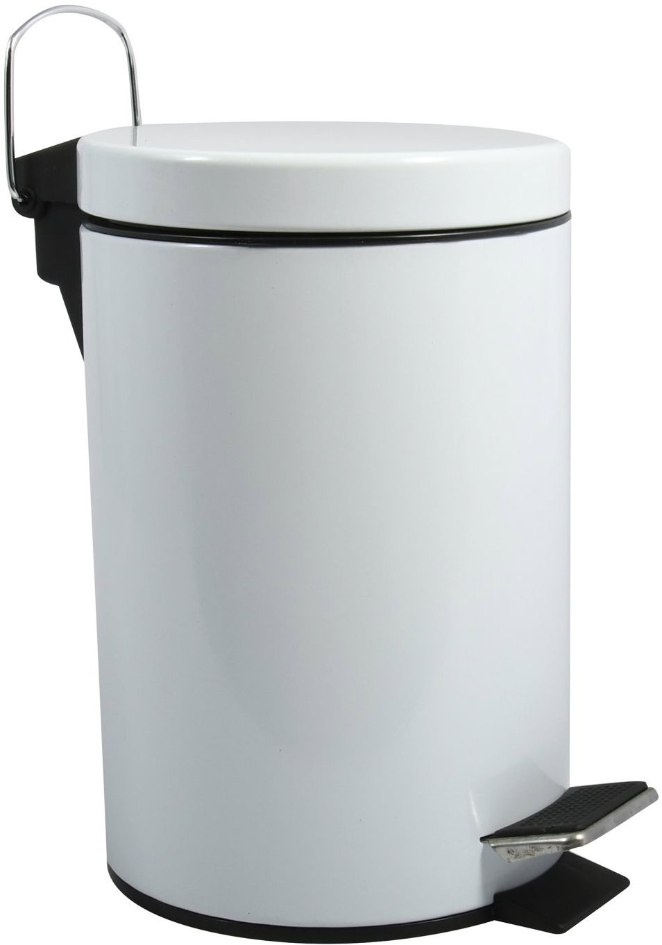 MSV pedálový odpadkový koš Unis, bílý, ocel, 3 l