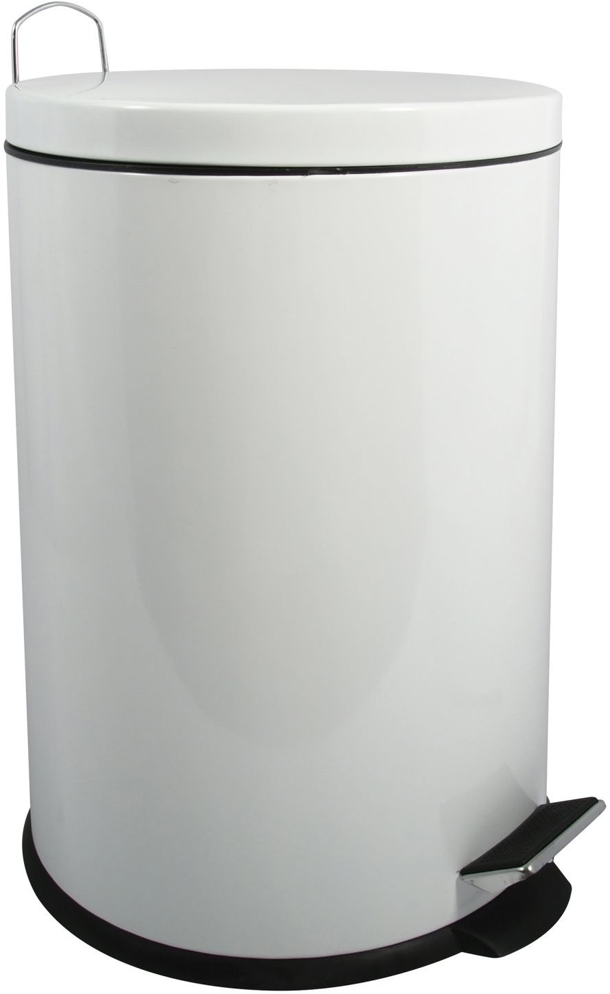 MSV pedálový odpadkový koš Unis, bílý, ocel, 20 l