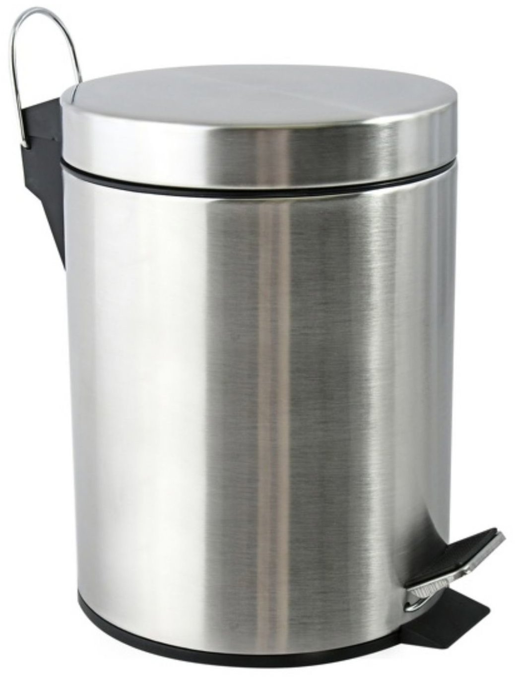 MSV pedálový odpadkový koš kartáčovaná nerez ocel, 5 l