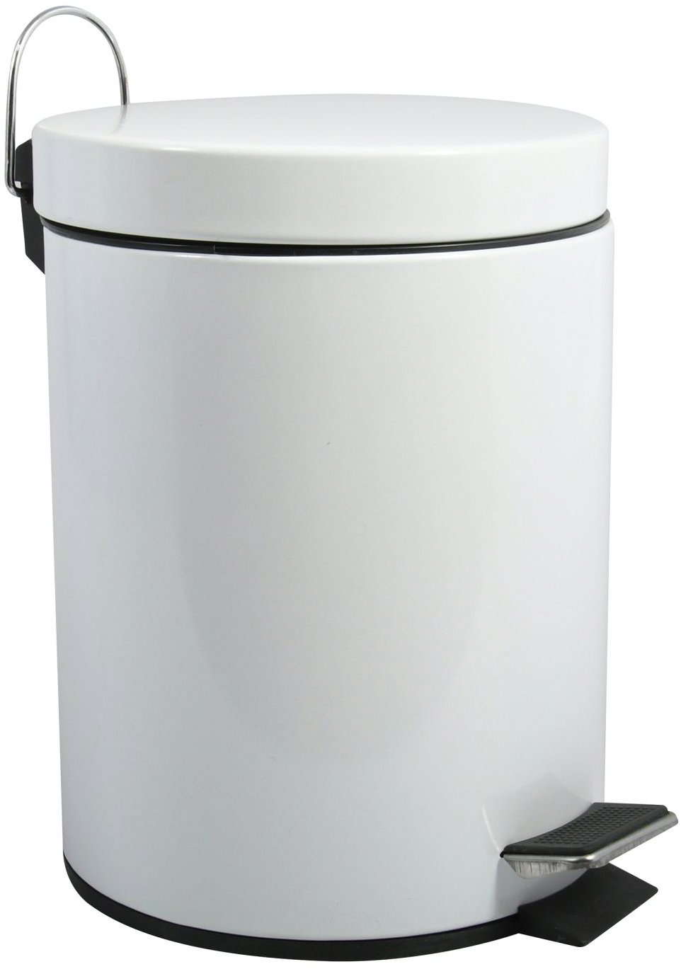 MSV pedálový odpadkový koš Unis, bílý, ocel, 5 l