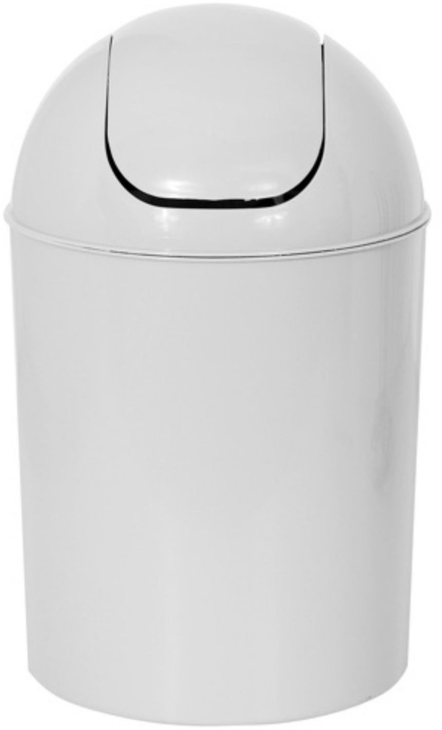 MSV výklopný odpadkový koš bílý, plast, 5 l