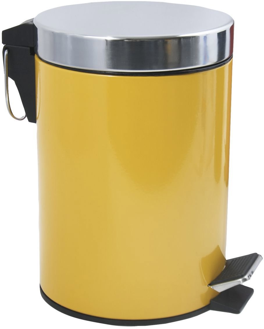 MSV pedálový odpadkový koš Unis, žlutý, nerez ocel, 3 l